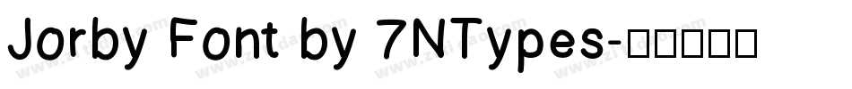 Jorby Font by 7NTypes字体转换
